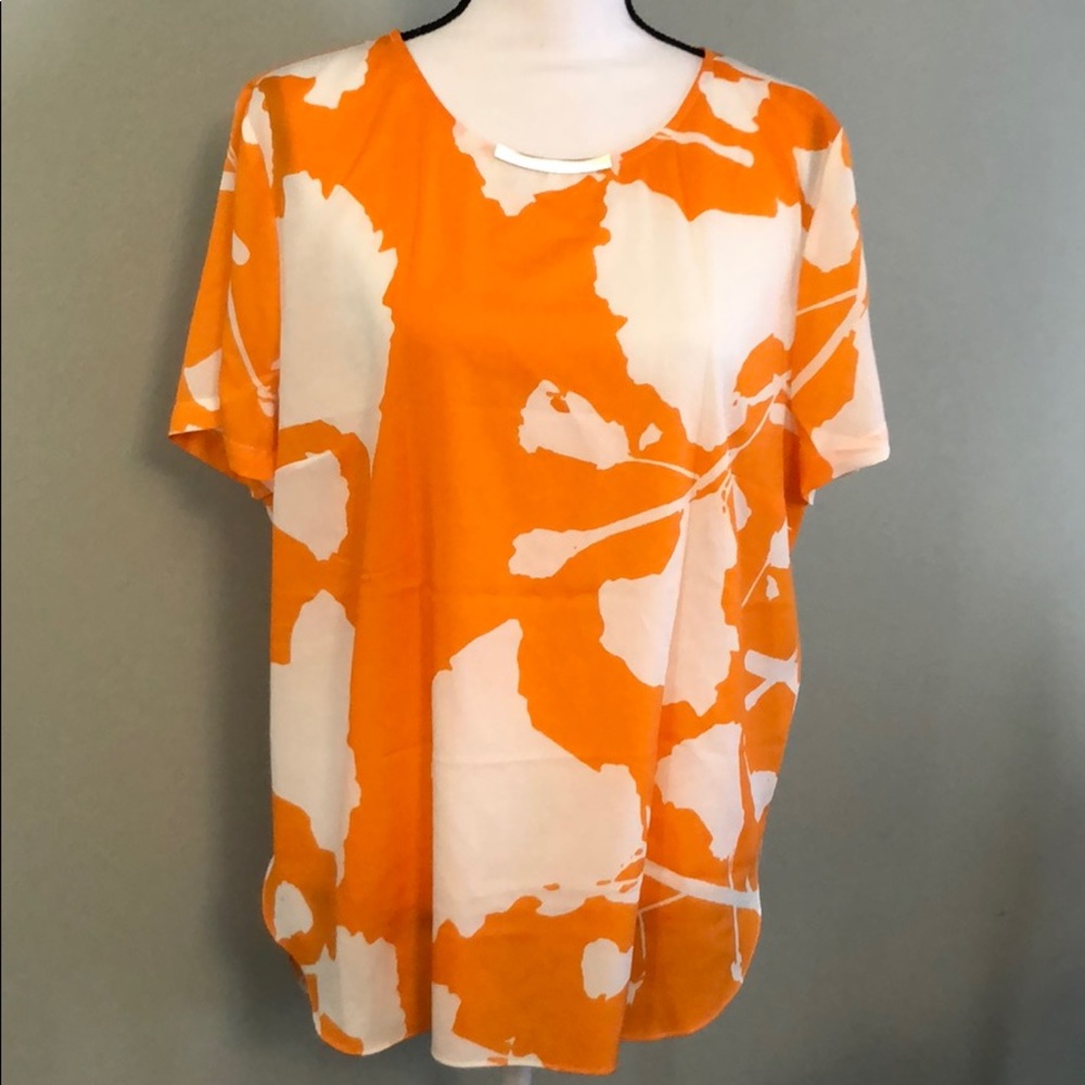 DKNYC cute bright blouse